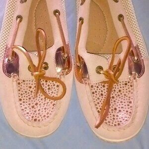 Sperry Top-Sider Sequin Rose Blush Boat Shoes - Women's Size 9.5
